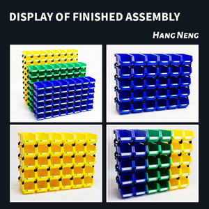 8050 Màu Xanh Lá Cây Nhiệm Vụ Nặng Nề Lưới Công Cụ Công Nghiệp Phần Lưu Trữ Bin <span class=keywords><strong>Stackable</strong></span> Tái Chế Nhựa Thùng Treo Tường Nhà Kho Kệ Vít - Product Image 6