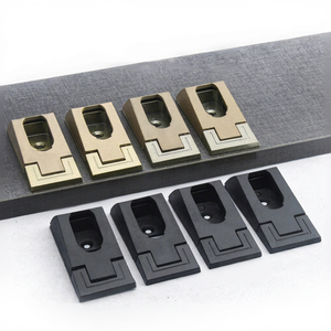 Support de tringle de placard épaissi, non amovible, en alliage d'aluminium, avec base à bride, fixation murale, accessoires de quincaillerie pour armoire - Product Image 1