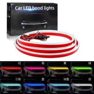 Factory Wholesale 12V LED Scan Starting Car Hood Decorative Lamp Universal Car Daytime Running Light Auto Atmospere Lamp