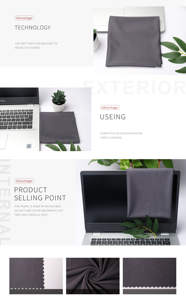 नि: शुल्क नमूने के लिए त्वरित सुखाने Microfiber एस कपड़ा सफाई चश्मा चांदी Microfiber ग्लास सफाई कपड़ा - Product Image 3