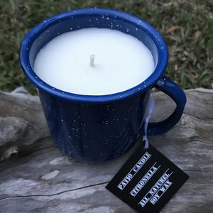 Bougies en émail beige avec <span class=keywords><strong>cire</strong></span>, décor pour la maison, style rétro, vintage, émail beige, tasse, remplissage à l'intérieur - Product Image 5