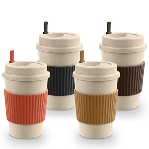 Eco-Friendly Wheat Straw Coffee Cup 390-500ml Insulated Portable Outdoor <b>Drinkware</b> - Product Image 1
