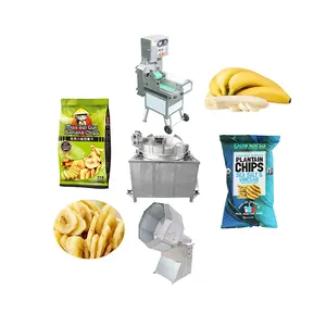 Banana Chips Deep Fryer Banana Split Processing Machine Plantain Chips Maker Machine