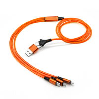 Cable de carga USB C 6 en 1, accesorios para teléfonos inteligentes para teléfonos Android y iPhone tipo C, Cables de datos