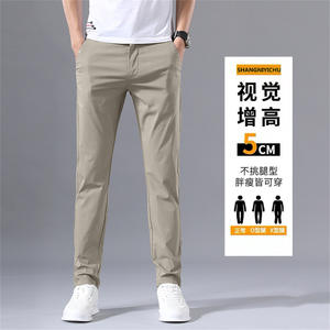Pantalones Cargo Casuales de Seda de Hielo para Hombre, Ligeros, de Verano, Cintura Elástica, Corte Medio, Protección Solar, Secado Rápido, Elásticos, Duraderos, para Trabajo - Product Image 3