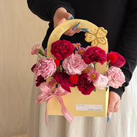 Nouvelle boîte à fleurs de couleur macaron, élégante et écologique, pour conserver les fleurs fraîches.