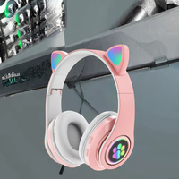 Casque Stéréo Sans Fil Sportif à Oreilles de Chat Mignon, Faible Latence, Son Hifi, Micro et Affichage Numérique pour Téléphone Portable - Meilleures Ventes