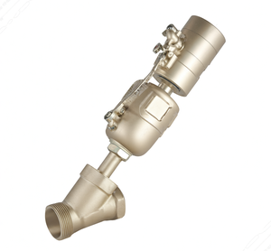 Vanne à siège angulaire à actionneur pneumatique COVNA, vanne à piston à double effet, vanne de régulation de débit pneumatique en acier inoxydable - Product Image 1