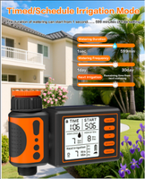 Programmateur d'arrosage de jardin FUJIN avec écran LCD, minuterie d'arrosage électronique automatique, contrôleur d'irrigation plug-and-play FJKM004C-2