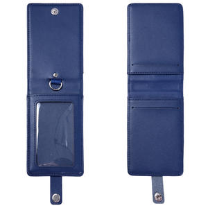 מותאם אישית בעל שם תג עור יוקרתי 5 חריצים נסיעות בעל כרטיס id עבודה עם lanyard - Product Image 2