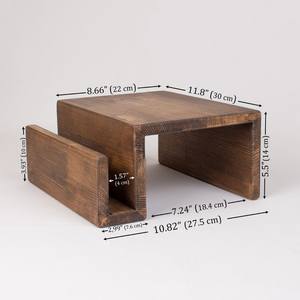 Mesa Auxiliar Moderna de Madera para Sofá con Almacenamiento, Porta Revistas y Bandeja Multiusos para Sala de Estar - Product Image 5