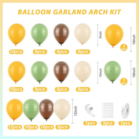 Kit d'arche de guirlande de ballons Jungle Safari pour la décoration de fête sur le thème des animaux pour la fête de naissance