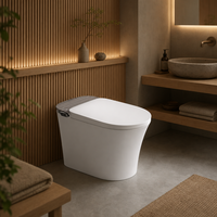 WC intelligent avec bidet, nettoyage pour enfants, séchage à air chaud, siège chauffant, chasse d'eau automatique, drainage S-Trap/P-Trap, double chasse d'eau