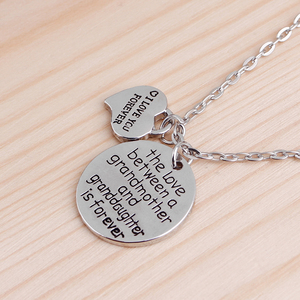 Collana <span class=keywords><strong>con</strong></span> Ciondolo a Cuore in Lega di Zinco ZRM Fashion <span class=keywords><strong>con</strong></span> Scritta '<span class=keywords><strong>Amore</strong></span> tra Nonna e Nipote' - Gioiello Unisex per Anniversario - Product Image 4