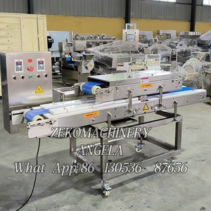Trancheuse horizontale automatique commerciale électrique poitrine de poulet boeuf viande crue saumon cubage coupe trancheuse-état neuf - Product Image 2