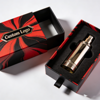 Boîte d'emballage rigide carrée de style vintage pour parfum, avec doublure en aluminium, en papier fait main, pour cadeaux de festival et vente