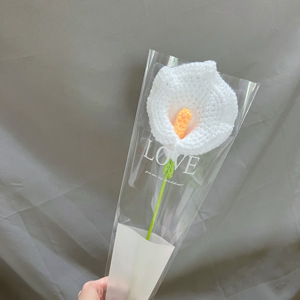 Finished Nordic Tableware Table Handmade Crochet Flower Floral Decoration Calla Lily Flowers Valentine's Day <b>Gift</b> - Product Image 6