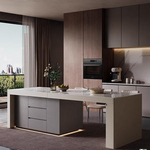 <span class=keywords><strong>Table</strong></span> à manger intégrée de cuisine de rétraction d'extension de niveau plate-forme multifonctionnelle avancée d'île de plaque de roche - Product Image 3