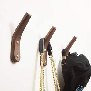 <span class=keywords><strong>Rail</strong></span> <span class=keywords><strong>de</strong></span> crochet mural en bois facile à installer Crochet mural auto-adhésif Crochet mural en bois - Product Image 2