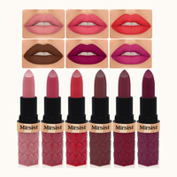 Lot de six rouges à lèvres mats vegan, imperméables et longue tenue, kit de rouges à lèvres en gros, marque privée