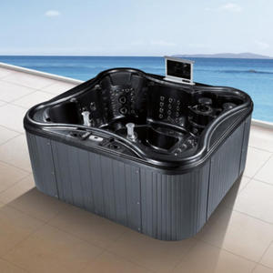 Bains à remous de luxe Jaccuzi <span class=keywords><strong>Spa</strong></span> extérieur 6 personnes Hidromasaje baignoires carré en plastique trempage Jaccuzi - Product Image 3