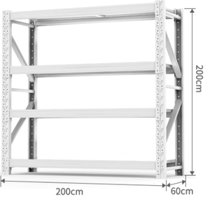 헤비 듀티 4~5단 볼트리스 메탈 선반 시스템, 산업용 보관 랙 (차고 및 창고용 스틸 선반) - Product Image 2