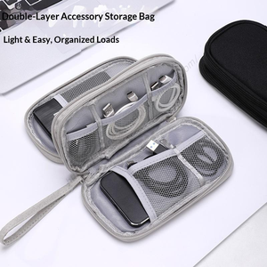 Sac de rangement pour câbles de données en gros, étui de transport portable étanche, organisateur de voyage pour câbles et chargeurs USB - Product Image 5