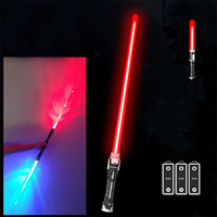 Vente flash - Épée laser pliable 2 en 1 - Ensemble de deux épées lumineuses avec son et lumière pour enfants ou adultes