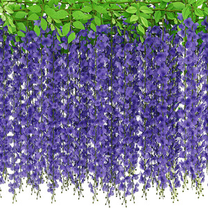 Vente chaude <span class=keywords><strong>Pas</strong></span> <span class=keywords><strong>Cher</strong></span> Prix Fleurs De Glycine Artificielle En Gros <span class=keywords><strong>Plafond</strong></span> Fleur Glycine Fleurs Suspendues Pour La Fête De <span class=keywords><strong>Mariage</strong></span> Événement - Product Image 2