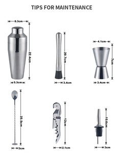 <span class=keywords><strong>2025</strong></span> New cao cấp Cocktail Shaker <span class=keywords><strong>Set</strong></span> tre đứng 10-mảnh thanh thép không gỉ công cụ kit bao gồm JIGGER Lọc 550ml Công suất - Product Image 5