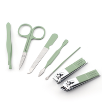 Produit le plus vendu, fournitures pour ongles, kit de manucure 7 pièces, étui en cuir PU, ensemble de manucure et pédicure, outils pour ongles, ensemble de coupe-ongles