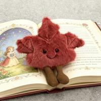 Peluche feuille d'érable rouge JC du Royaume-Uni, jouet en peluche feuille d'automne, poupée en peluche avec jambes en velours côtelé, décoration d'automne et de Thanksgiving pour enfants