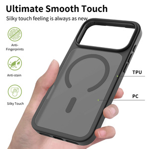 Chất lượng cao từ điện thoại di động trường hợp Matte iPhone 17 Pro Max trường hợp da-cảm thấy chống sốc điện thoại di động Trường hợp đối với iPhone 16 15 14 13 - Product Image 4