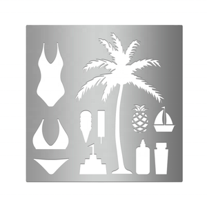 Modèle de Graffiti de dessin Portable en acier inoxydable, pochoirs de règle d'<span class=keywords><strong>alphabet</strong></span> et de chiffres en métal Vintage - Product Image 5