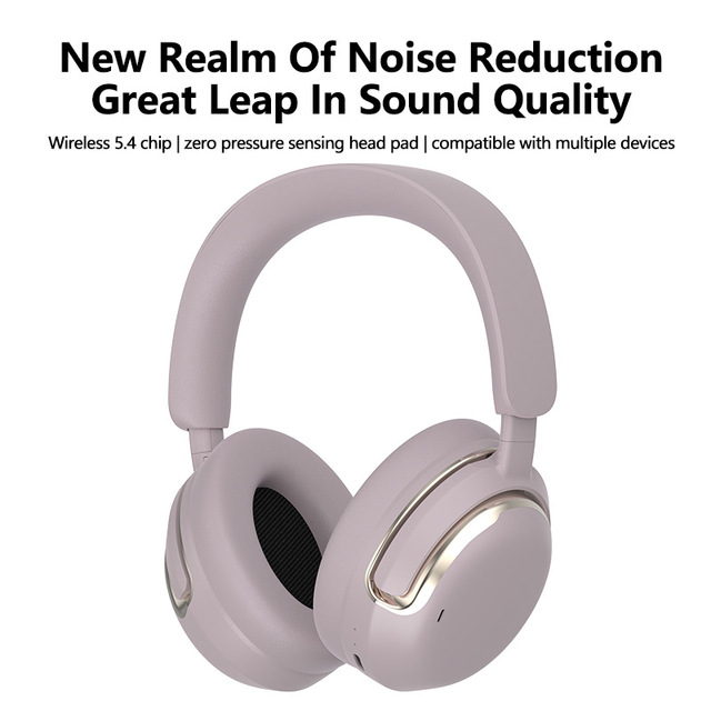 New M15 ANC Active Noise Cancelling Over Ear Wireless BT Headphones, Stereo Ear Cushion Long Battery Life