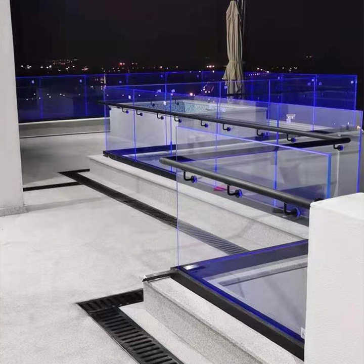 SZG U Channel Glass Balustrade Railing System Aluminum U Channel Base ...