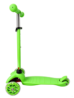 Trottinette à 3 roues pour enfants, tige réglable en hauteur, roues en PVC, frein arrière, verte, pour garçons et filles de 3 à 8 ans