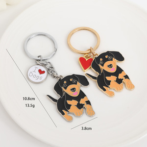 Porte-clés en métal personnalisés, porte-clés en émail avec motif de chien, porte-clés en alliage de zinc avec breloque animale pour cadeau promotionnel - Product Image 2