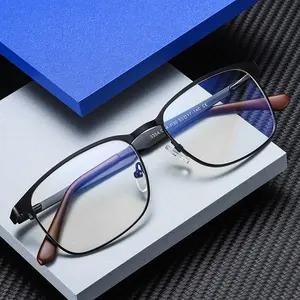 2020 新款男士春季铰链防蓝光护目镜金属镜架平光眼镜商务电脑眼镜批发