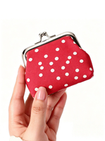 Dompet Mini Polkadot Terbaru Zero Portable Wallet 3 Inci Souvenir Logam Hadiah Dompet Lipstik Tempat Koin Multifungsi Tas Uang Receh Kecil