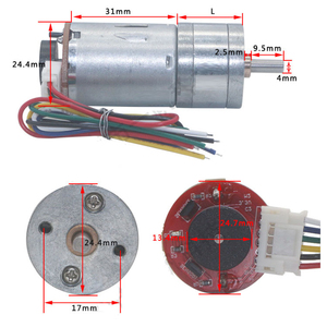 Motoriduttore DC Elettrico con Encoder JGA25-370B 6V 12V 24V ad Alta Coppia 9kg.<span class=keywords><strong>cm</strong></span> e Alta Velocità - Product Image 2