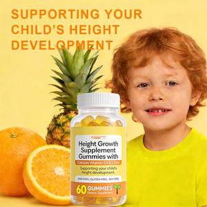 סוכריות גומי לגדילת גובה לילדים עם סידן, ויטמין D3, K2 ואבץ, תוסף תזונה טבעי לשיפור צפיפות העצם - Product Image 2