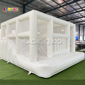 Nhà bị trả lại trượt Inflatable junping lâu đài đám cưới màu trắng Inflatable lâu đài bouncy để bán - Product Image 3