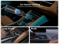 Kit de lavage de voiture haute pression portable avec pompe à air pour pneus, lumière LED 500M, chargeur sans fil 15W, charge rapide USB 5A, batterie OEM