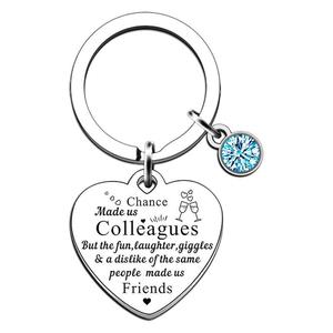 Llavero de corazón de acero inoxidable de Venta caliente para el mejor amigo de las <span class=keywords><strong>hermanas</strong></span> regalo de Navidad del Día de San Valentín - Product Image 3