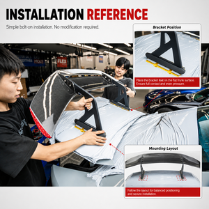 Alerón Trasero de Fibra de Carbono Estilo AD para <span class=keywords><strong>Audi</strong></span>, Mercedes, BMW <span class=keywords><strong>Sedan</strong></span> Serie 3, 4, 5, M3, M4, F30, F32, F80, F87, F82, G20, G22, G80, G82, G87 - Product Image 6