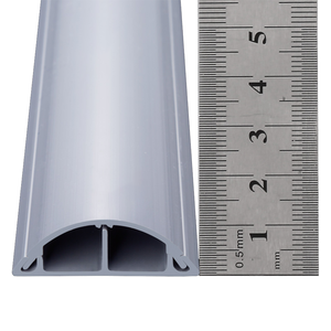 No.4 40mm/1.57 "W largeur extérieure gris en plastique Pvc <span class=keywords><strong>câble</strong></span> goulotte couvercle de cordon de <span class=keywords><strong>sol</strong></span> avec support <span class=keywords><strong>adhésif</strong></span> électrique décoratif - Product Image 2