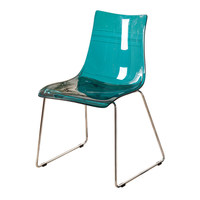 Chaise de salle à manger moderne et mobile en acrylique transparente, style nordique, design créatif et simple, avec dossier, pour la maison et le café, luxe léger