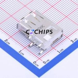 UB3119C-4SD1-4F <b>USB</b> Connector Through hole Component (THT) Connector Type-<b>A</b> <b>USB</b> <b>2.0</b> Female Side Insert - Product Image 2