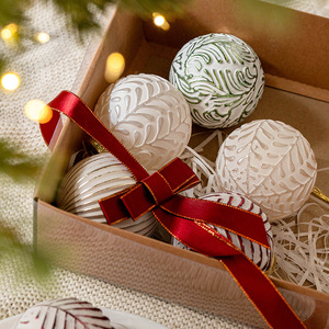 Boule <span class=keywords><strong>de</strong></span> Noël blanche <span class=keywords><strong>de</strong></span> 8 cm, effet vieilli, décoration <span class=keywords><strong>de</strong></span> luxe pour sapin <span class=keywords><strong>de</strong></span> Noël, pendentif, emballage transfrontalier, ornement <span class=keywords><strong>de</strong></span> Noël - Product Image 2